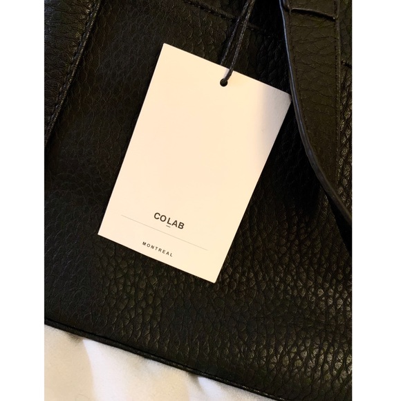 NWT Co-Lab All Black Pebbled Leather Purse - Picture 6 of 14